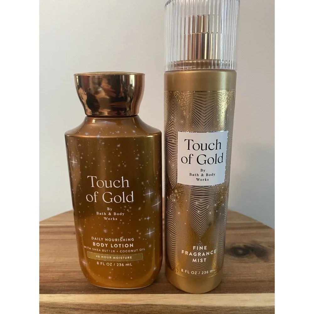 Bath & Body Works Touch Of Gold Body Lotion & Fragrance Mist Full Size New